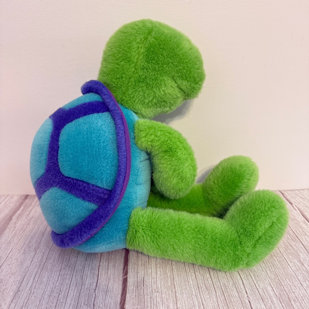 Manhattan Toy Plush Turtle Tortoise Blue Purple Shell 90's Toy Pet Galopagos